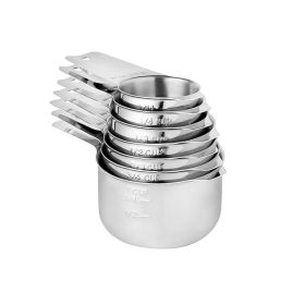 Stainless Steel 7-Piece Measuring Cups Baking Cooking Tool