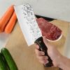 Kegani Meat Cleaver Knife Heavy Duty Hand Forged Butcher Knife, High Carbon Steel Knife Chinese Cleaver With Full Tang Handle For Home Kitchen Meat An