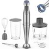 KOIOS 1100W Immersion Hand Blender, Stainless Steel Stick Blender with 12-Speed & Turbo Mode, 5-in-1 Handheld Blender with 600ml Mixing Beaker with Li