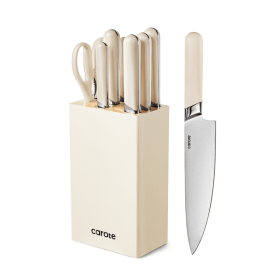 CAROTE 8PCS Kitchen Knife Bock Set