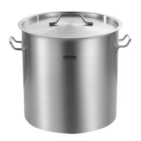 53QT Stainless Steel Stockpot Cooking Kitchen Sauce Pot with Lid Handle