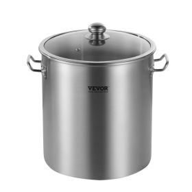 24QT Stainless Steel Stockpot Cooking Kitchen Sauce Pot with Lid Handle