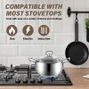 Sleek Stainless Steel 6-Piece Cookware Set: Mirror Polished Interior and Exterior