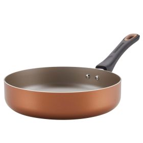 Farberware 12-Inch Performance Nonstick Deep Frying Pan/Fry Pan, Copper