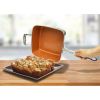 6 Quart XL Nonstick Copper Deep Square All in One 6 Qt Casserole Chef's Pan & Stock Pot- 4 Piece Set