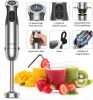 KOIOS Immersion Hand Blender, 5-in-1 Hand Blender with Entire Stainless Steel Blender Shaft, Full Copper Motor, Built in 12 Speed Turbo Stick Blender,