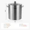 24QT Stainless Steel Stockpot Cooking Kitchen Sauce Pot with Lid Handle