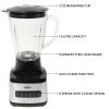 Total Chef 6 Speed Countertop Blender 51 oz Glass Jar 2 Pulse Options 500 W