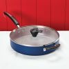 Farberware Disney 4.5 Quart Ceramic Nonstick Saute Pan with Lid, Blue