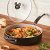 Farberware Disney Ceramic Nonstick 4.5 Quart Saute Pan with Lid, Black