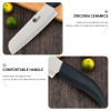 Rust Proof Ceramic Knife with Cover for Home Kitchen, 5 Piece Professional Knife Set with Chef Knife, Utility Knife, Paring Knife and Fruit Knife (Bla