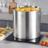 100QT Stainless Steel Stockpot Cooking Kitchen Sauce Pot with Basket Lid Handle