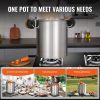 VEVOR Stainless Steel Stockpot, 42 Quart Large Cooking Pots, Multipurpose Cookware Sauce Pot with Lid & Handle, Heavy Duty Commercial Grade Stock Pot,