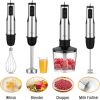 Immersion Blender Handheld, 1100W 5-in-1 Multi-Purpose Hand Blender, 12-Speed Stick Blender, 600ml Beaker, 500ml Chopper, Egg Whisk, Milk Frother, Bla