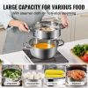 VEVOR Steamer Pot, 8.66in/22cm Steamer Pot for Cooking with 3QT Stock Pot and Vegetable Steamer, Large Capacity Stainless Steel Food Steamer Cookware