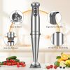 KOIOS Immersion Blender, 1000W Anti-scratch 3-in-1 Hand Blender, Upgraded 12 Speed Stainless Steel Blade Stick Blender with Turbo Mode, Whisk and Milk