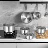 12 Piece Pots and Pans Set with Tempered Glass Lids and Handles