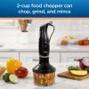 Oster Food Prep Kit with Immersion Blender, Electric Knife, and 2-Cup Capacity Mini Food Chopper, 350W