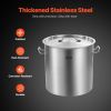 53QT Stainless Steel Stockpot Cooking Kitchen Sauce Pot with Lid Handle