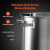 53QT Stainless Steel Stockpot Cooking Kitchen Sauce Pot with Lid Handle