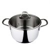 Serenk Modernist Stainless Steel Stock Pot, 20 cm