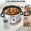 VEVOR Slow Cooker, 8QT 320W Electric Slow Cooker Pot with 3-Level Heat Settings Digital Slow Cookers with 20 Hours Max Timer, Locking Lid, Ceramic Inn