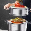 Steamer 304 Stainless Steel Pot Qiaoyi Take Thickened Stovetop Universal Steamer Steamer Drawer Household Steam Fish Pot Steamed Buns Pot SZ30VA1 Thre