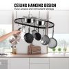 VEVOR Hanging Pot Rack, 36 inch Hanging Pot Rack Ceiling Mount, Ceiling Pot Rack with 20 S Hooks, 80 lbs Loading Weight, Ideal for Home, Restaurant, K