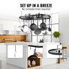 VEVOR Hanging Pot Rack, 36 inch Hanging Pot Rack Ceiling Mount, Ceiling Pot Rack with 20 S Hooks, 80 lbs Loading Weight, Ideal for Home, Restaurant, K