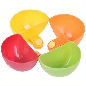 4pcs Seasoning Sugar Salad Tomato Sauce Bowl; Plate Clip Seasoning Bowl; Pickles Kitchen Clip Bowl Dipping Sauce Small Clip Seasoning Dish Plate Bowl (quantity: 1PACK (4 Color))