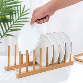 1pc Bamboo Dish Plate Bowl Drainer Storage (Material: Bamboo)