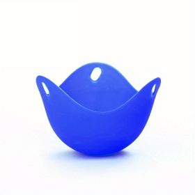 1pc Silicone Egg Cooker (Color: Blue)