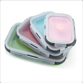 Reusable Pizza Storage Container with  Microwavable Serving Trays - Adjustable Pizza Slice Container to Organize & Save Space - BPA Free, Microwave, & (Color: Blue, size: 350ML)