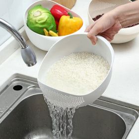 1pc/2pcs/3pcs Multi-Functional Kitchen Washing Basket Basin - Drain Water (Color: White)