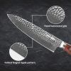 Kegani 8 Inch Damascus Chef Knife 67 Layers 10Cr15CoMoV Japanese Knife Hammered Texture Damascus Knife