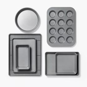 8pc Nonstick Bakeware Set (Color: Grey)