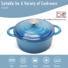 COOKWIN Enameled Cast Iron Dutch Oven with Self Basting Lid;  Enamel Coated Cookware Pot 3QT