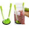 Bag Holder For Plastic Bags; Sandwich Holder; Food Storage Bags Clip; Best Opener For Freezer & Storage Baggie; Ideal Plastic Kitchen Gadget; No Hassl