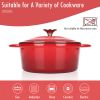 COOKWIN Enameled Cast Iron Dutch Oven with Self Basting Lid;  Enamel Coated Cookware Pot 5QT