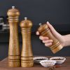 Wooden Grinder Pepper Mill Manual Pepper Ceramic Core Pepper Sea Salt Seasoning Bottle Base Set Kitchen Tools