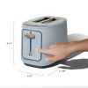 2 Slice Toaster with Touch-Activated Display, Cornflower