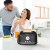 Toaster 2 Slice Retro Toaster Stainless Steel with 6 Bread Shade Settings and Bagel Cancel Defrost Reheat Function, Cute Bread Toaster with Extra Wide