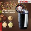 5 Core Coffee Grinder â€¢ 85 Gram Or 3 Ounces / 12 Cup Capacity â€¢ One-Touch Automatic Electric Bean Spice Grinding Machine â€¢ 150W Copper Motor â€¢