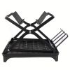 2-layer bowl and dish drying rack with bowl, cup, and basin holder, foldable bowl and dish drain rack, suitable for kitchen countertops, rust proof ta